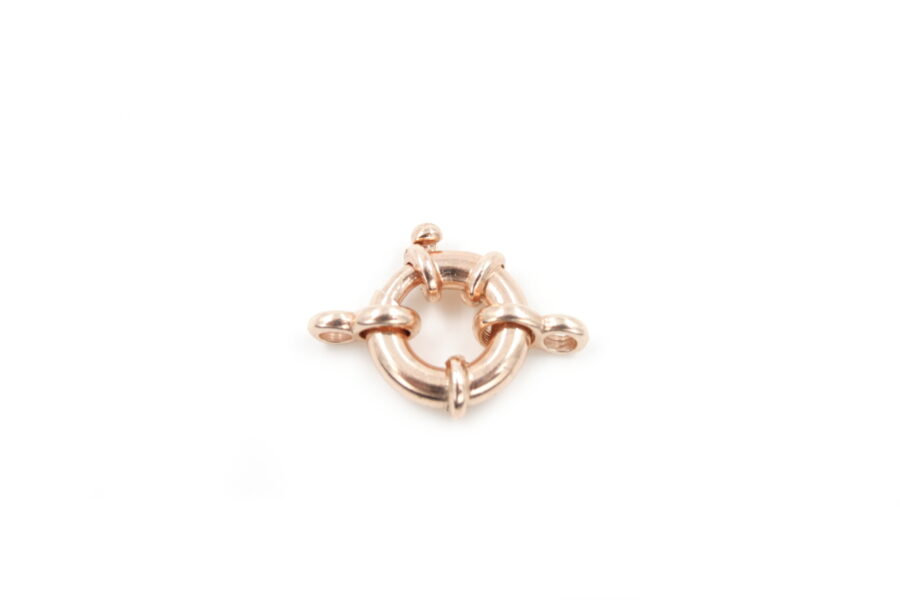 Argento chiusura 14mm con ottini Rosa +/-3.3Gr.