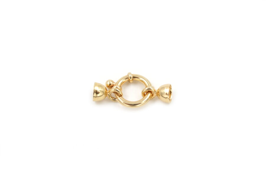 Argento chiusura 12mm coppiglia 6mm Dorata+/-1.6Gr