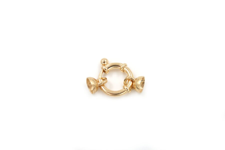 Argento chiusura 12mm coppiglia 6mm Dorata+/-1.4Gr