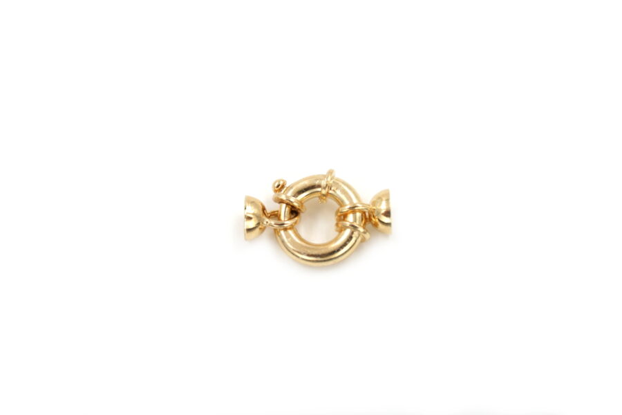 Argento chiusura 16mm coppiglia 8mm Dorata+/-5Gr.