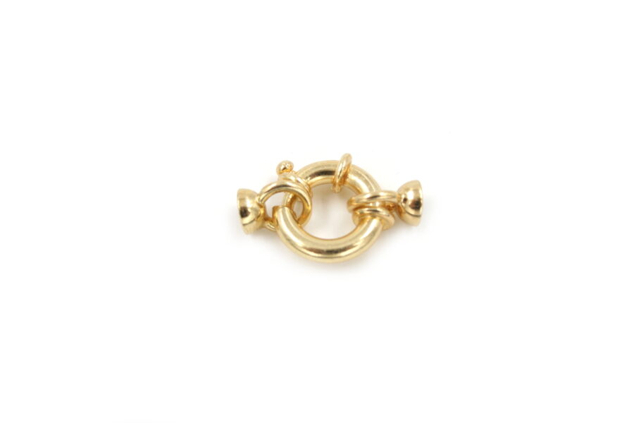 Argento chiusura 14mm coppiglia 6mm Dorata+/-2.8Gr
