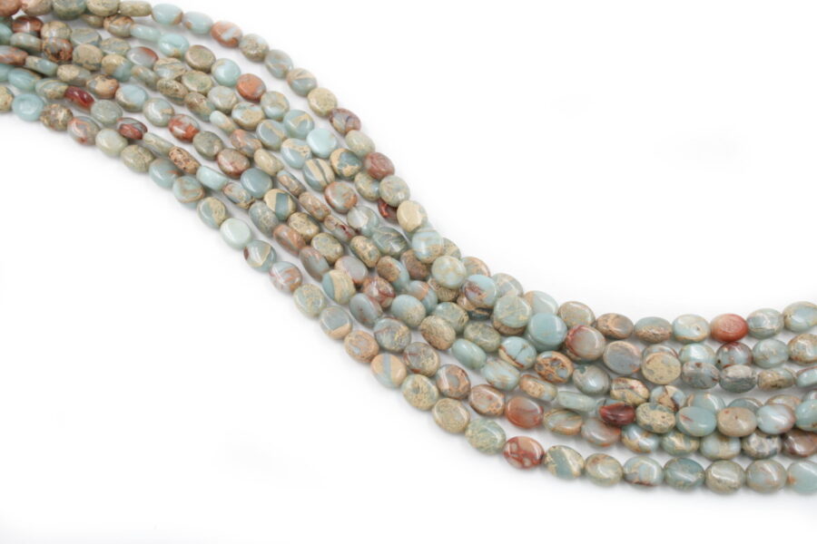 Diaspro Imperiale fili flat oval 10x8mm