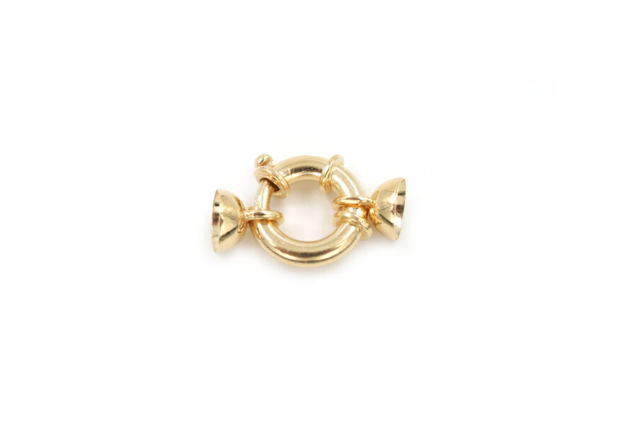 Argento chiusura 18mm coppiglia 10mm Dorata+/-5Gr