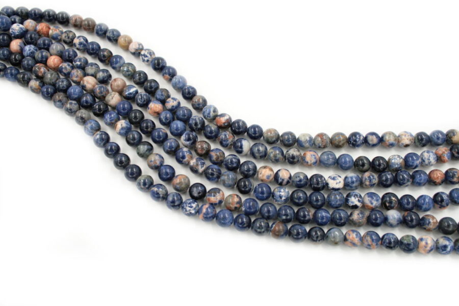 Sodalite Arancio fili tondi 6mm a 10mm