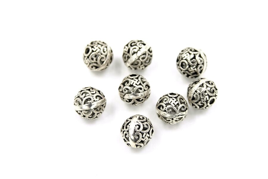 Argento distanziatori sfere 12mm