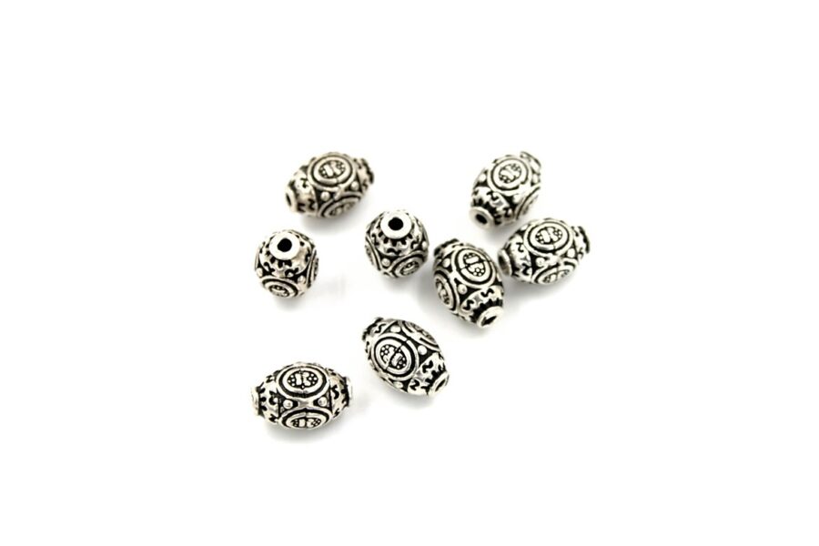 Argento distanziatori ovali 12x8mm
