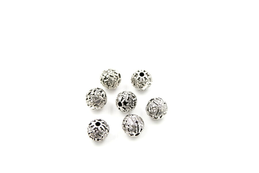 Argento distanziatori sfere 10mm