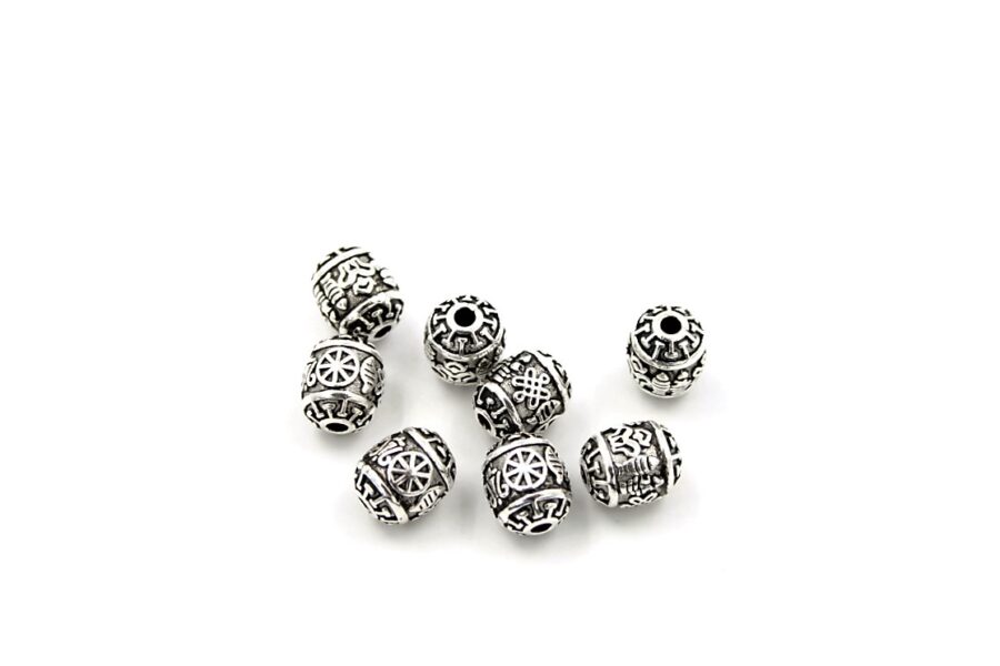 Argento distanziatori oliva 11x9mm