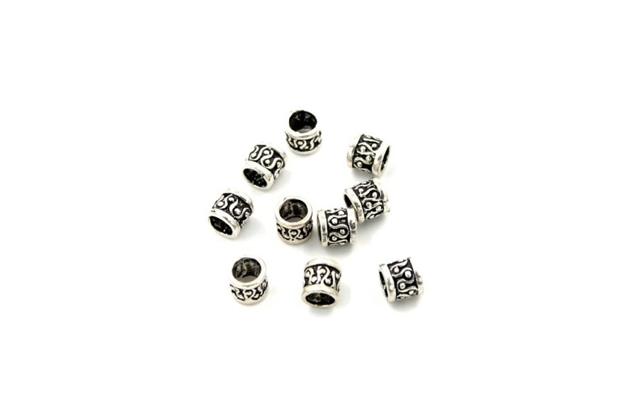 Argento distanziatori cilindro 7x6½mm
