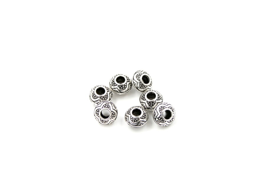Argento distanziatori rondelle 11X7mm