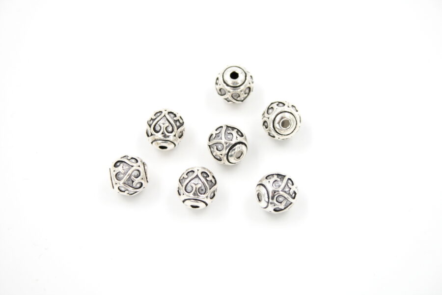Argento distanziatori sfere 9mm