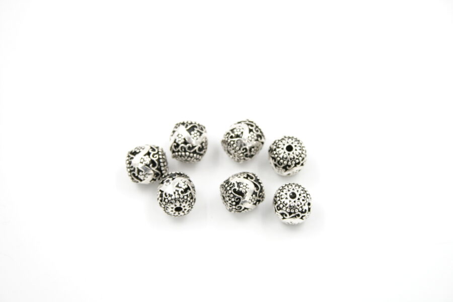 Argento distanziatori barilotto 9½x9½mm