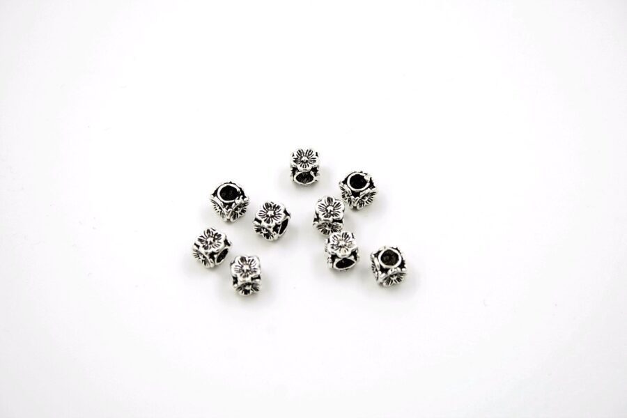Argento distanziatori cubo 6x6mm