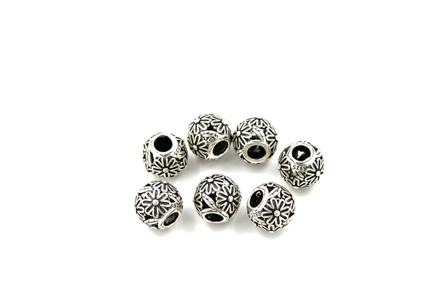 Argento distanziatori sfere 12mm