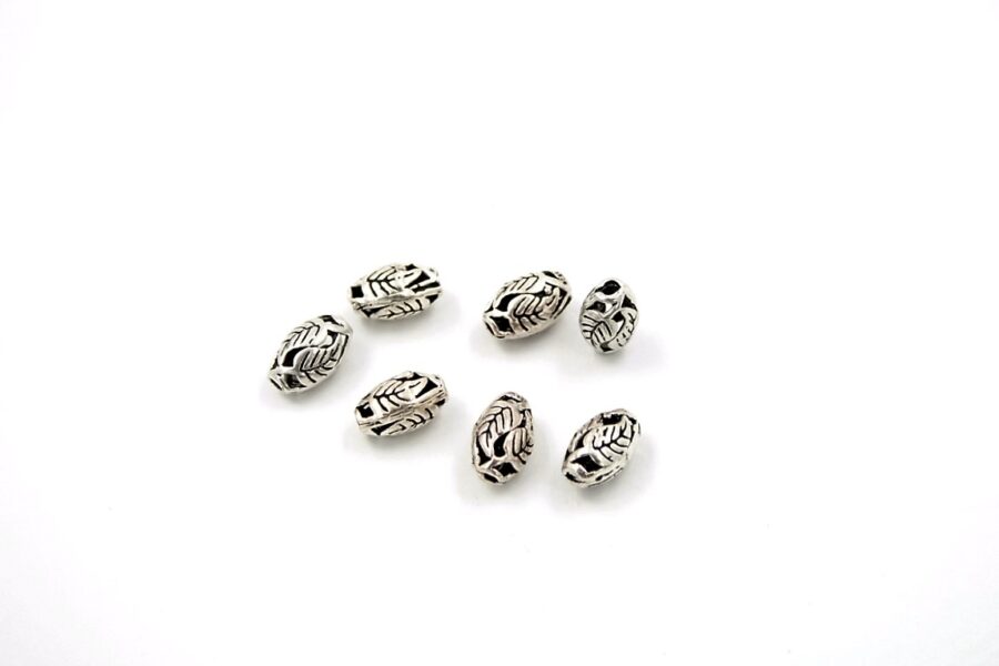 Argento distanziatori oliva 11x7mm