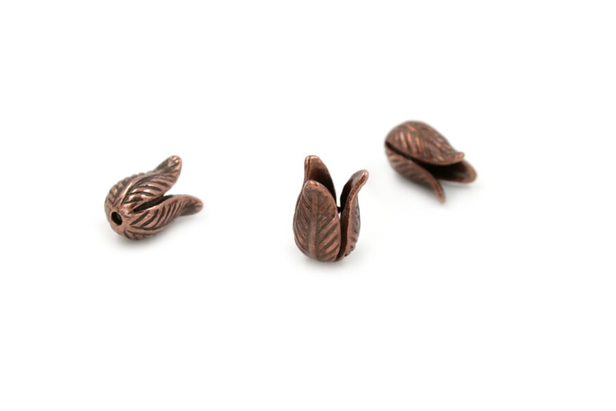 Elemento fiore in bronzo18x12mm