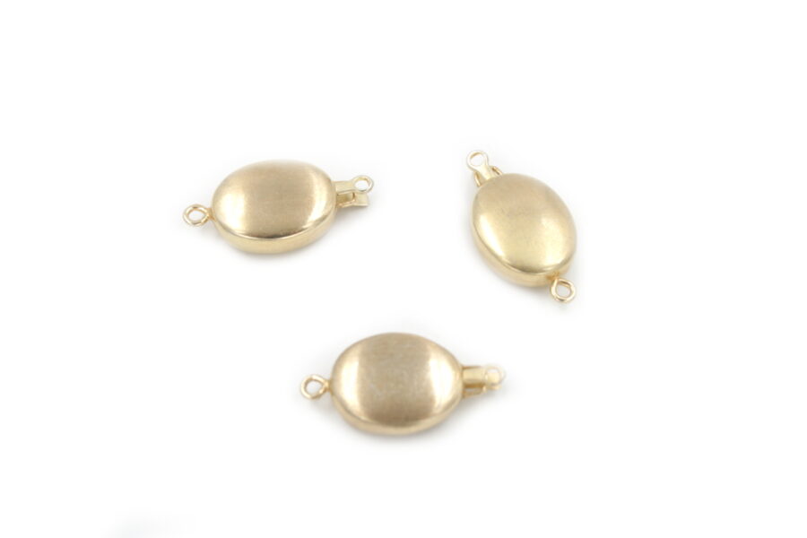 Argento chiusura ovale 18x15mm Dorata +/-2.6Gr