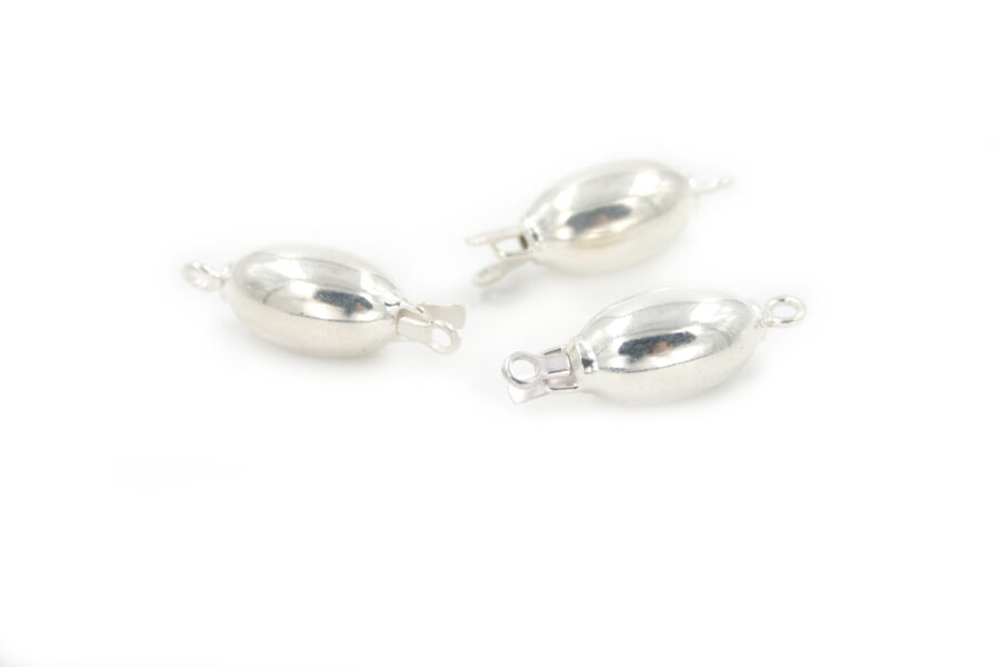 Argento chiusura olivetta 18x10mm +/-3Gr