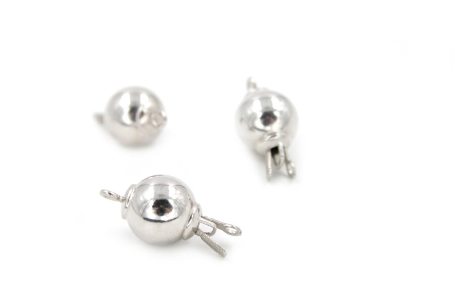 Argento 925‰ chiusura sfera 12mm - Rodiato - immagine 3