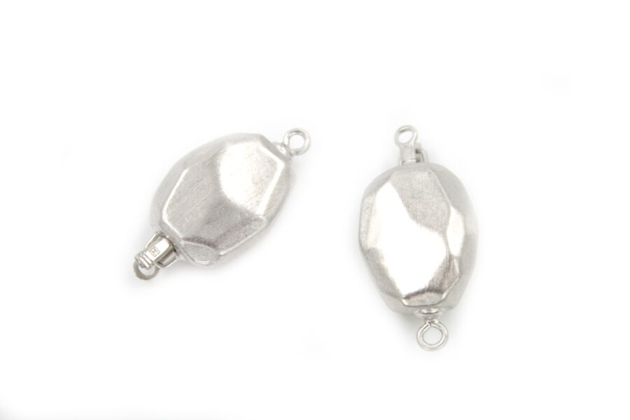 Argento chiusura sassi 20x16mm +/-4.1Gr.