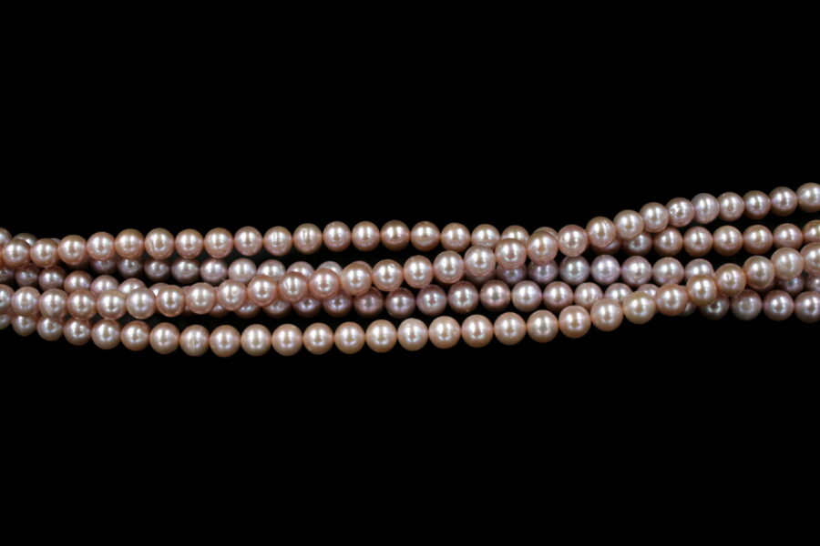 Perle d'acqua Dolce fili round 6-6½mm - Naturale e Fili Multicolor