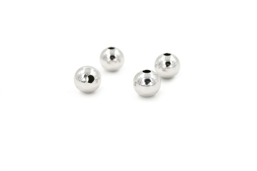 Pallina extra slim liscia 10mm 2 fori RH +/-0.6Gr