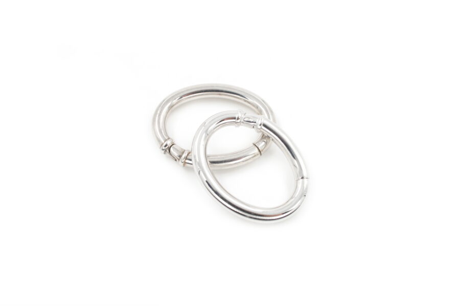 Argento chiusura ovale 30x40mm RH+/-6.4Gr
