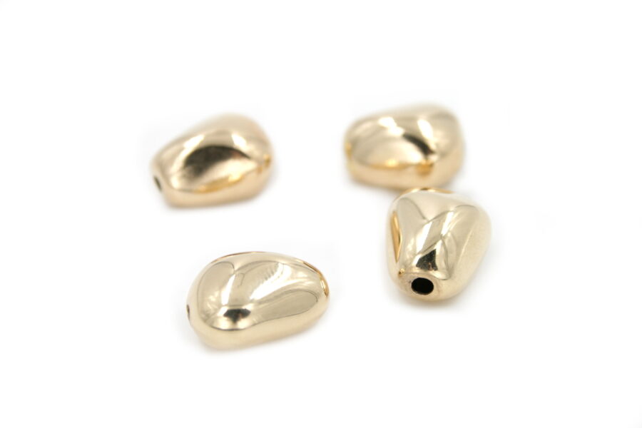 Argento tramezzi sassi 8.5x15.5mm Dorati+/-1.8Gr