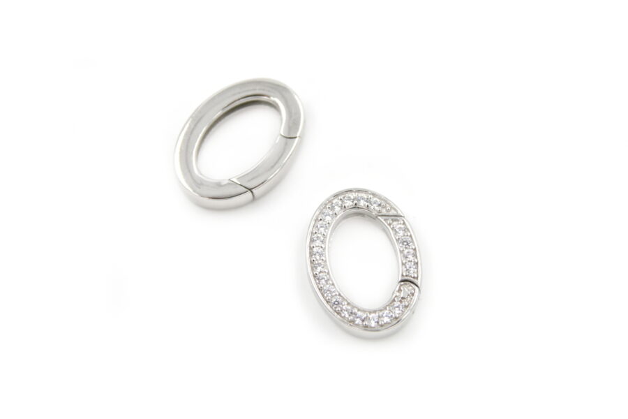 Argento chiusura Anello ovale 21x16mm RH +/- 3.9 g