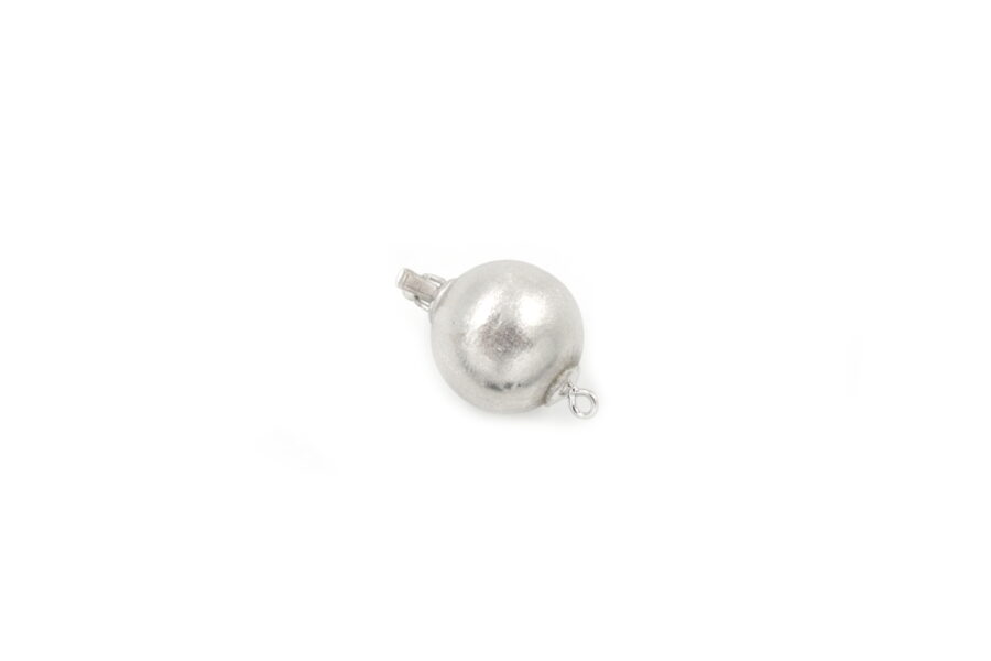 Argento chiusura sfera satinata 18mm RH +/-4Gr