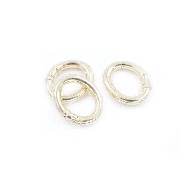 Argento chiusura a scatto 20x18mm Dorata +/-1.8Gr