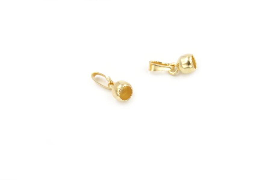 Argento gancio ciondoli coppiglia 6mm Dorato+/-0.6Gr