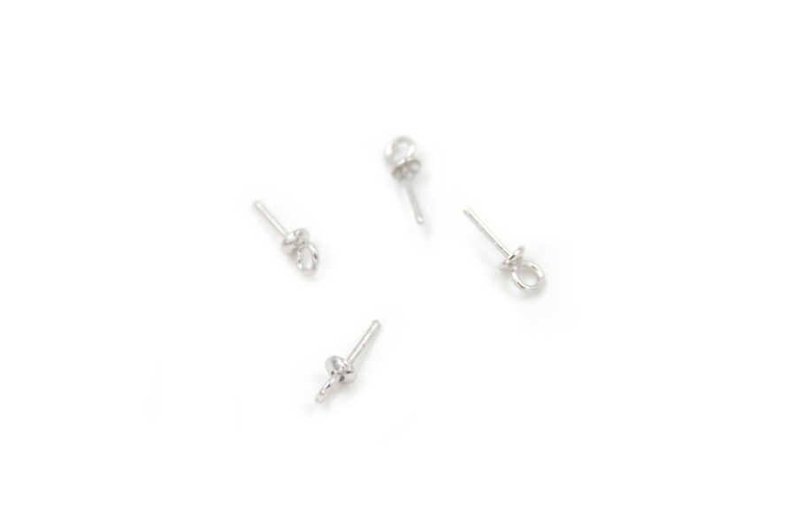 Argento contromaglia con coppa 3mm con perno +/-0.08Gr