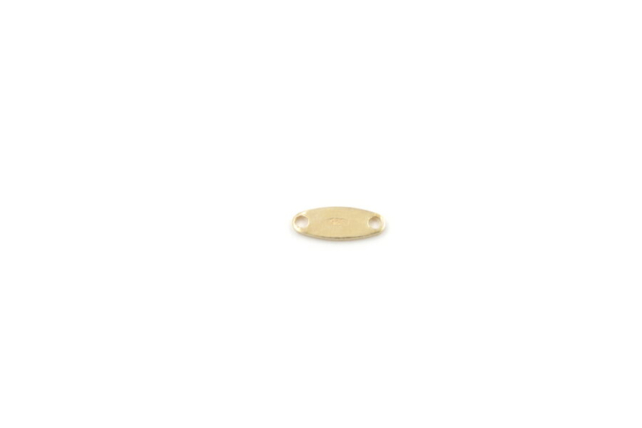 Argento targhette ovali '925' Dorato +/-0.17Gr