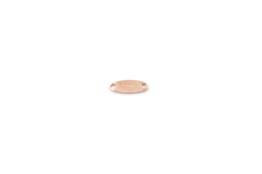 Argento targhette ovali '925' Rosa +/-0.17Gr