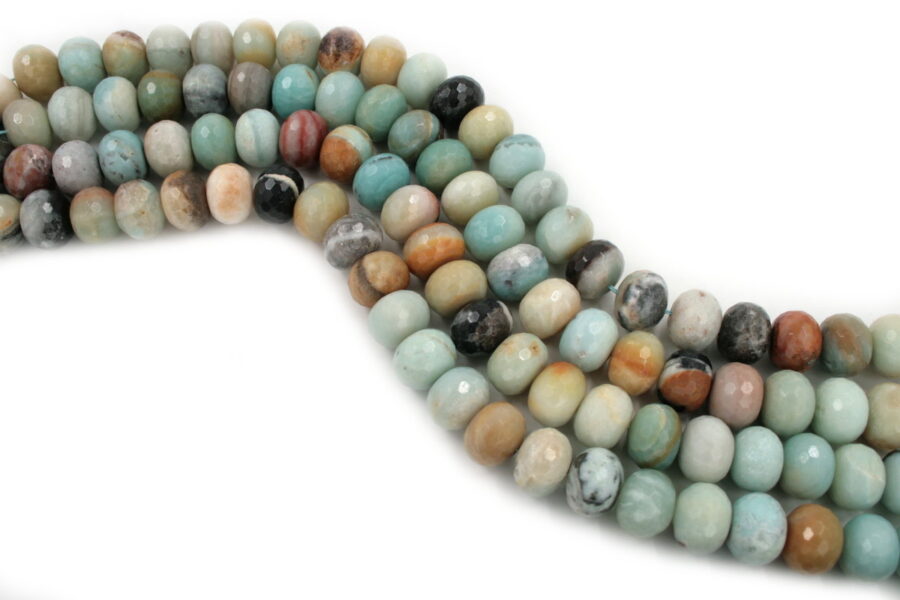 Amazzonite fili rondelle sf.18x13mm mult.