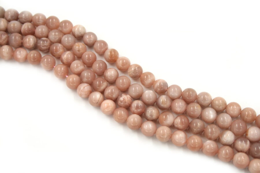 Moonstone rosa fili round 10mm -AA