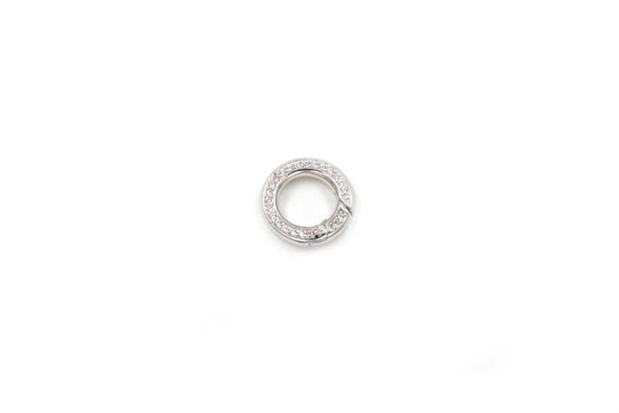 Argento chiusura Anello tondo 19mm RH +/-3.5gr