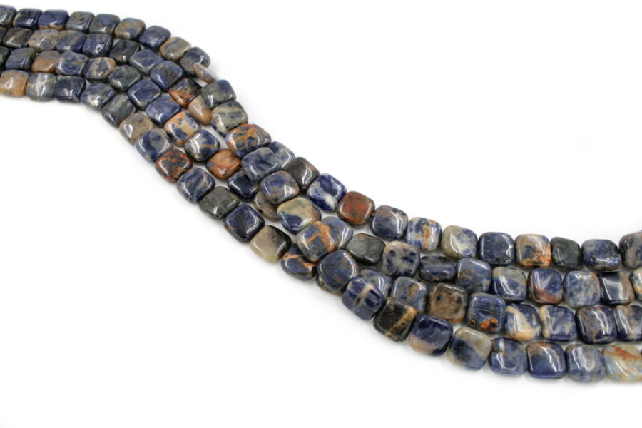 Sodalite Arancio fili quadrati flat 12mm