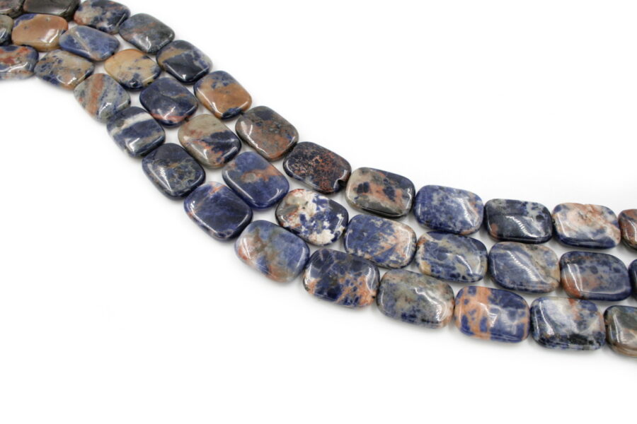 Sodalite Arancio fili rettangoli flat 25x18mm