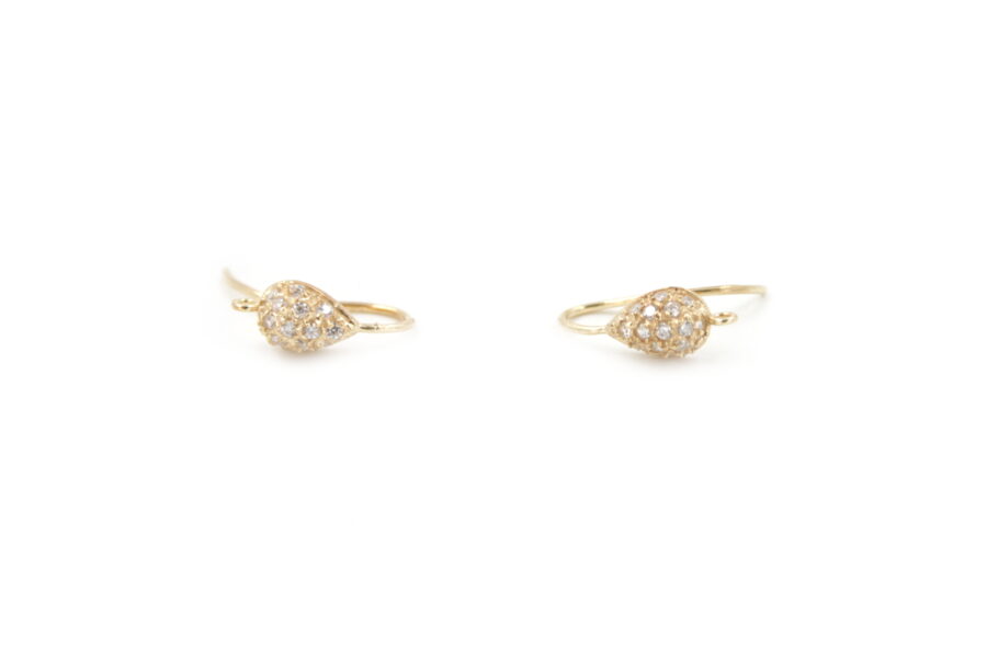 Argento 925‰ monachina goccia con zirconi - Dorati - immagine 2