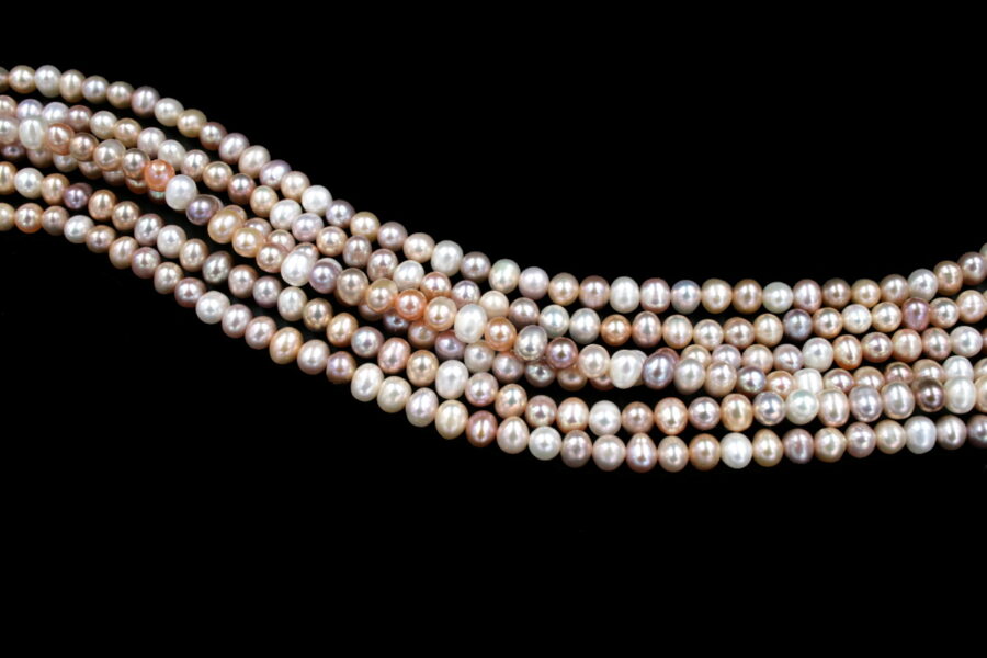 Perle d'acqua Dolce fili round 5½-6mm - Multicolor