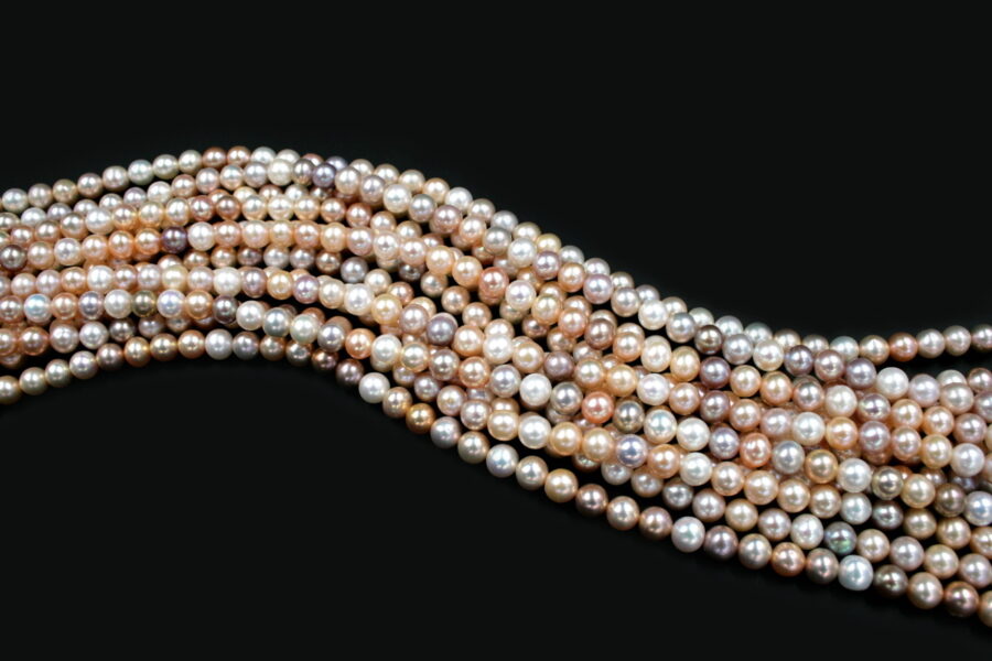 Perle d'acqua Dolce fili round 7½-8mm Multicolor