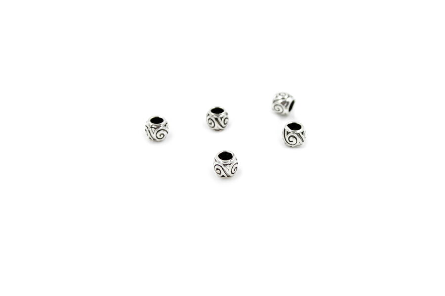 Argento 925‰ distanziatori Barilotto 6x5mm