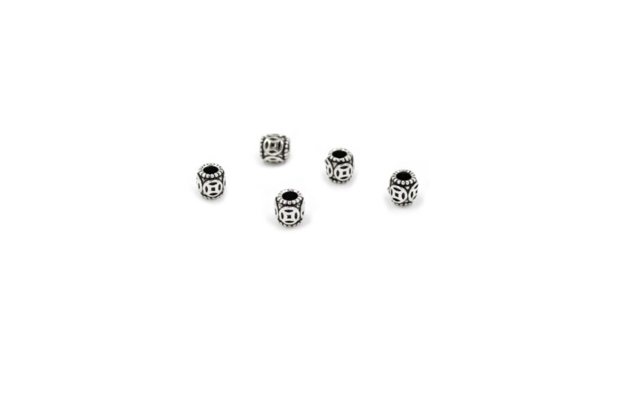 Argento 925‰ distanziatori barilotto 6x6mm