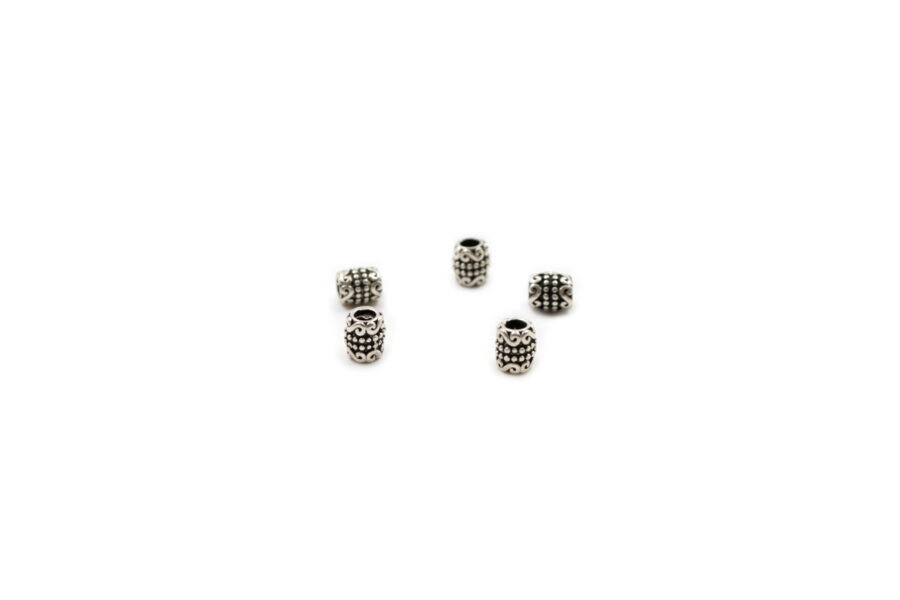 Argento 925‰ distanziatori barilotto 6x5mm
