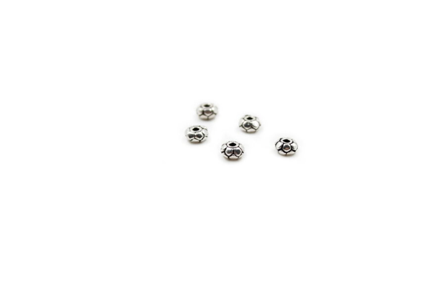 Argento 925‰ distanziatori rondelle 5x4mm
