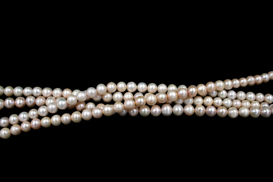 Perle d'acqua Dolce fili round 10-11mm - Colore Naturale - immagine 2