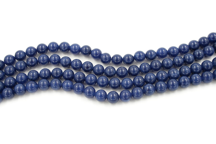 Quarzo spugna Blu Scuro fili tondi 6mm a 12mm