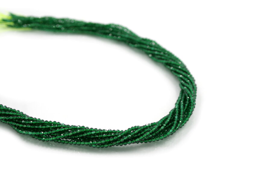 Agata Verde fili round sfaccettati 2mm